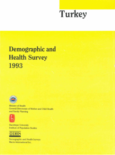 Turkey Demographic and Health Survey 1993