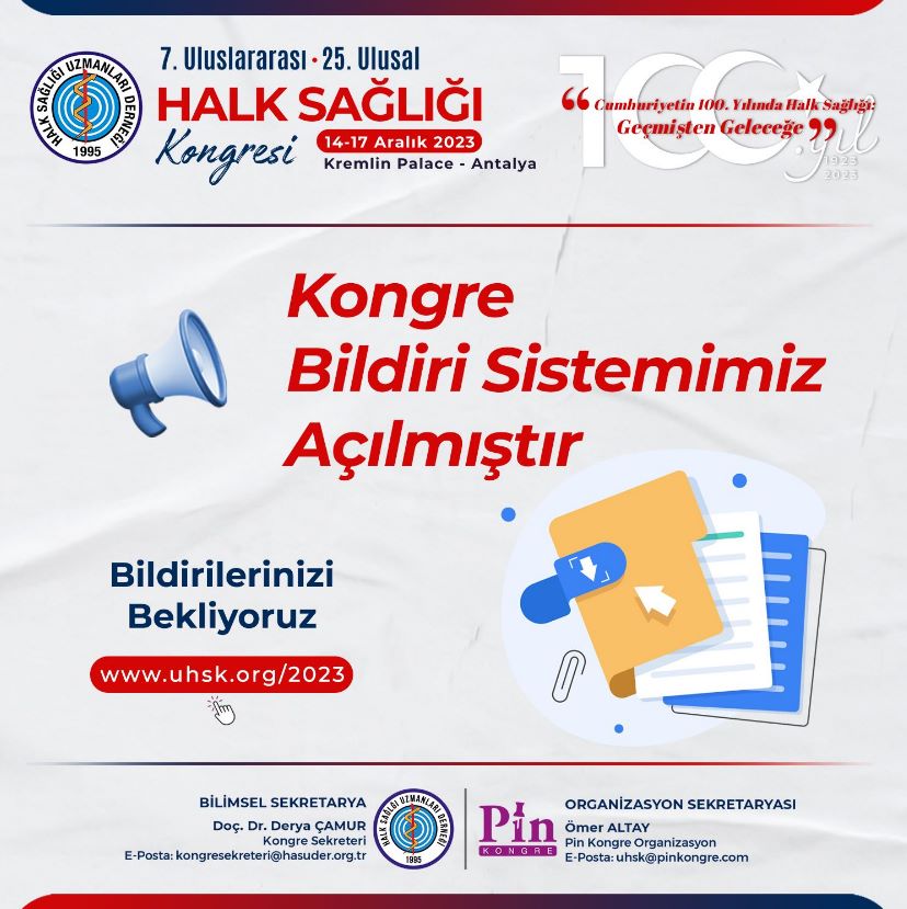 Kongre Bildiri Sistemimiz Açılmıştır.